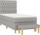 vidaXL Λουτζκο κόντινενταλ με στρώμα 90x190cm, ανοιχτό γκρι ύφασμα