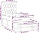 vidaXL Λουτζκο κόντινενταλ με στρώμα 90x190cm, ανοιχτό γκρι ύφασμα