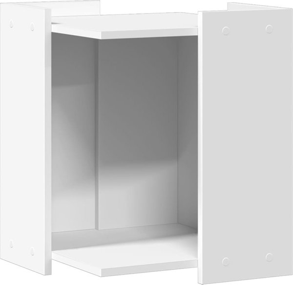 vidaXL Ντουλάπι για άμμο γάτας, λευκό, 42x42x51 εκ., υλικό ξύλου