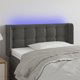 vidaXL Προσκέφαλο κρεβατιού με LED, σκούρο γκρι, 93x16x78/88 cm, βελούδο