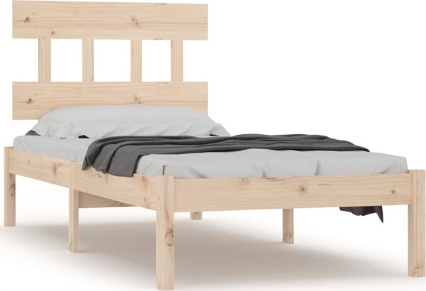 vidaXL Πλαίσιο κρεβατιού από συμπαγές ξύλο, 90x200 cm