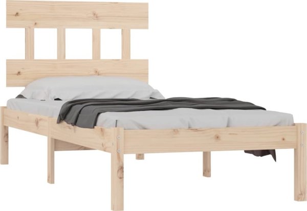 vidaXL Πλαίσιο κρεβατιού από συμπαγές ξύλο, 90x200 cm