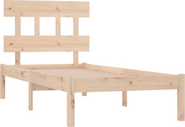 vidaXL Πλαίσιο κρεβατιού από συμπαγές ξύλο, 90x200 cm