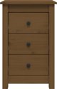 vidaXL Κομοδίνα, 2 τεμ., μέλι καφέ, 40x35x61,5 εκ, μασίφ πεύκο