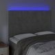 vidaXL Κεφαλάρι Κρεβατιού με LED, Ανοιχτό Γκρι, 144x5x118/128 cm, Βελούδο
