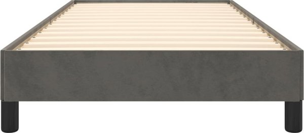 vidaXL Κρεβατοκάμαρα Σκελετός Σκούρο Γκρι 90x190 εκ. με Υφασμάτινη Επένδυση