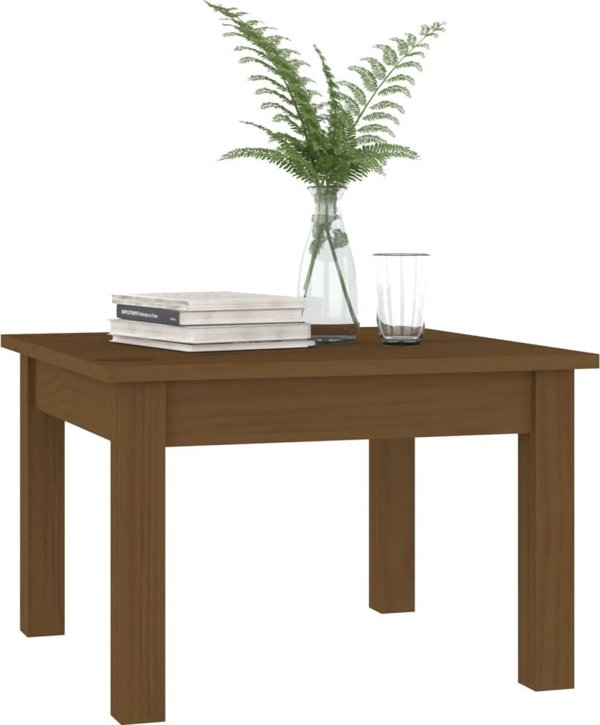 vidaXL Τραπεζάκι καφέ μέλι καφέ 45x45x30 cm από μασίφ ξύλο πεύκου