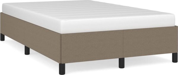 VidaXL Σκελετός Κρεβατιού, Χρώμα Taupe, Υφασμάτινος, 120x200 cm