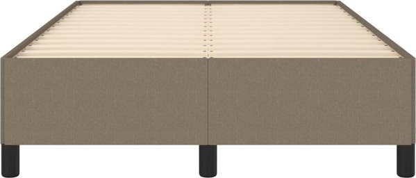 VidaXL Σκελετός Κρεβατιού, Χρώμα Taupe, Υφασμάτινος, 120x200 cm