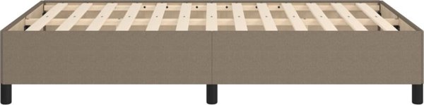 VidaXL Σκελετός Κρεβατιού, Χρώμα Taupe, Υφασμάτινος, 120x200 cm