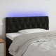vidaXL Κεφαλάρι κρεβατιού με LED, μαύρο, 90x7x78/88 cm, βελούδο