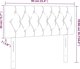 vidaXL Κεφαλάρι κρεβατιού με LED, μαύρο, 90x7x78/88 cm, βελούδο