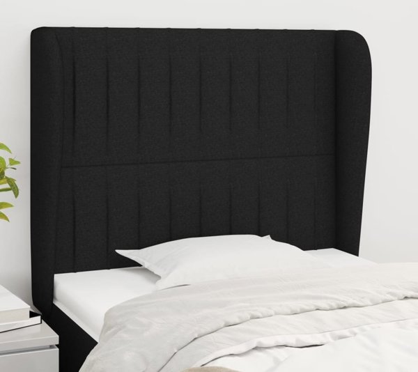 vidaXL Προσκέφαλο uszak μαύρο 83x23x118/128 cm υφασμάτινο