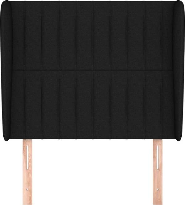 vidaXL Προσκέφαλο uszak μαύρο 83x23x118/128 cm υφασμάτινο