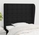 vidaXL Τεμάχιο κεφαλιού καρέκλας uszak, μαύρο, 93x23x118/128 εκ, ύφασμα