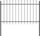 vidaXL Σετ Μεταλλικό Περίφραξη Κήπου, Γκρι, 170x3.4x150cm
