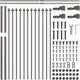 vidaXL Σετ Μεταλλικό Περίφραξη Κήπου, Γκρι, 170x3.4x150cm