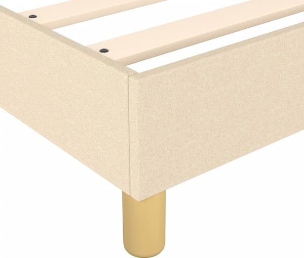 vidaXL Κρεβάτι Continental με στρώμα, κρεμ, ύφασμα, 160x200 εκ