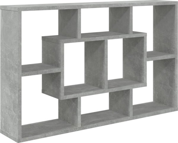 vidaXL Polka scienna, szarosc betonu, 85x16x52,5 cm