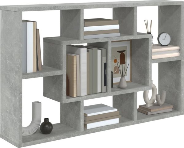 vidaXL Polka scienna, szarosc betonu, 85x16x52,5 cm