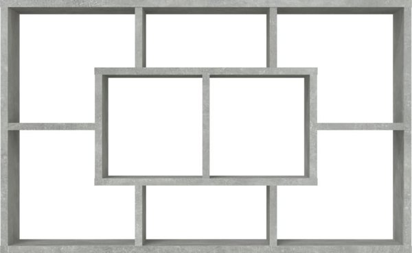 vidaXL Polka scienna, szarosc betonu, 85x16x52,5 cm