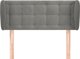 vidaXL Υποστήριγμα Κεφαλής Uszak, Ανοιχτό Γκρι, 83x23x78/88 cm, Βελούδο