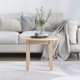 vidaXL Stolik kawowy,  55x45 cm, lite drewno sosnowe