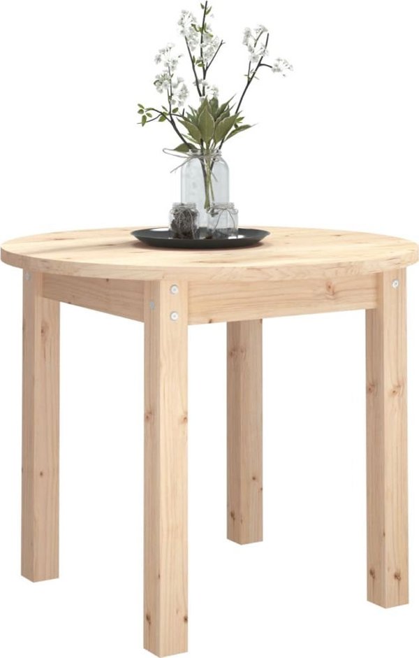 vidaXL Stolik kawowy,  55x45 cm, lite drewno sosnowe