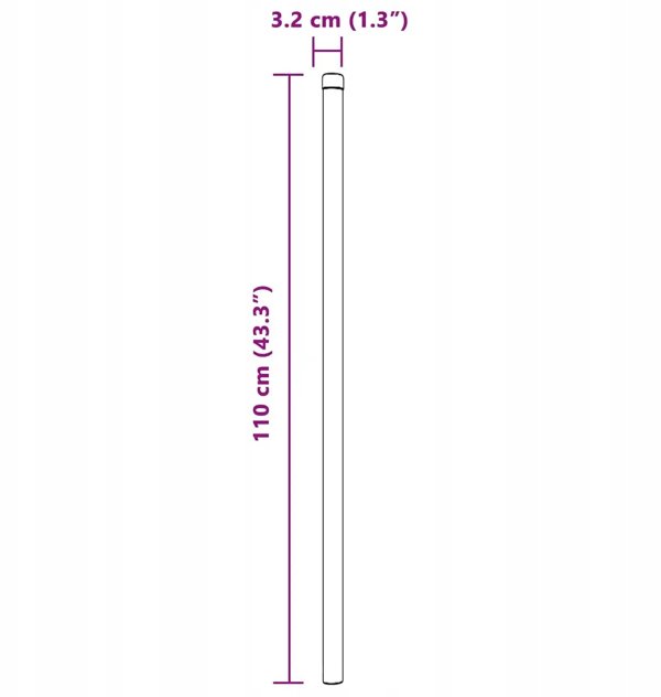 vidaXL Στύλος περίφραξης, 12 τμχ, πράσινο, 110 cm