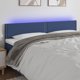 vidaXL Zaglowek do lozka me to LED, niebieski, 180x5x78/88 cm, tkanina