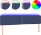 vidaXL Zaglowek do lozka me to LED, niebieski, 180x5x78/88 cm, tkanina