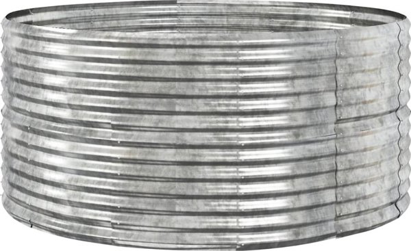vidaXL vidaXL Donica ogrodowa, srebrna, 140x140x68cm, malowana proszkowo stal