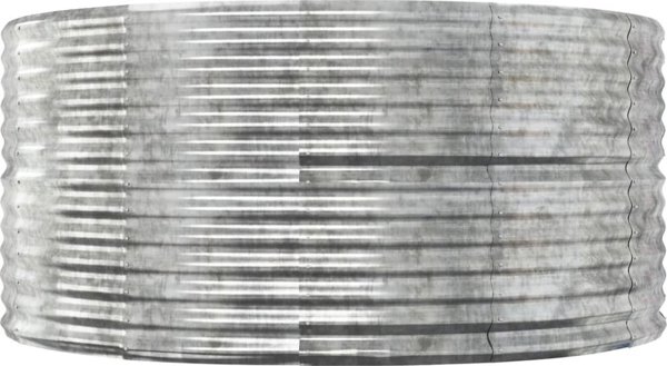 vidaXL vidaXL Donica ogrodowa, srebrna, 140x140x68cm, malowana proszkowo stal