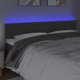 vidaXL Μαξιλαροκέφαλος κρεβατιού με LED, σκούρο γκρι, 200x5x78/88 cm, βελούδο
