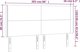 vidaXL Κεφαλάρι κρεβατιού με LED, μαύρο, 203x16x118/128 εκ., τεχνόδερμα