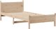vidaXL Σκελετός κρεβατιού χωρίς στρώμα 75x190 cm από ατόφιο πεύκο
