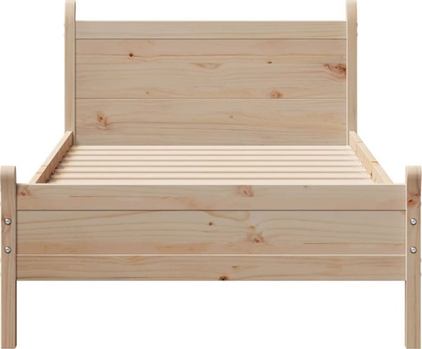 vidaXL Σκελετός κρεβατιού χωρίς στρώμα 75x190 cm από ατόφιο πεύκο