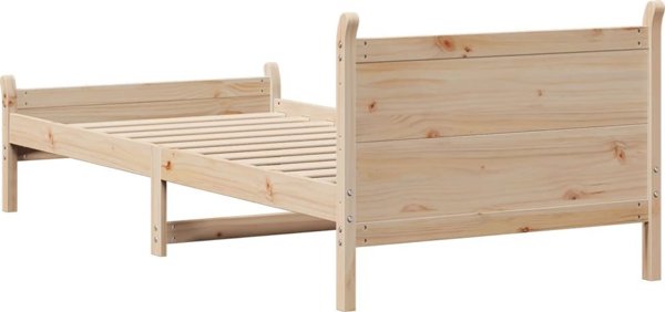 vidaXL Σκελετός κρεβατιού χωρίς στρώμα 75x190 cm από ατόφιο πεύκο