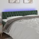 vidaXL Zaglowek do lozka me LED, ciemnozielony, 180x7x78/88 cm, aksamit