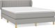 vidaXL Κοντινεντάλε Κρεβάτι 140x190cm Ανοιχτό Γκρι Υφασμάτινο