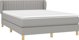 vidaXL Κοντινεντάλε Κρεβάτι 140x190cm Ανοιχτό Γκρι Υφασμάτινο