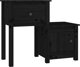 vidaXL vidaXL Szafki nocne, 2 szt., czarne, 79,5x38x65,5 cm, drewno sosnowe