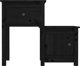 vidaXL vidaXL Szafki nocne, 2 szt., czarne, 79,5x38x65,5 cm, drewno sosnowe