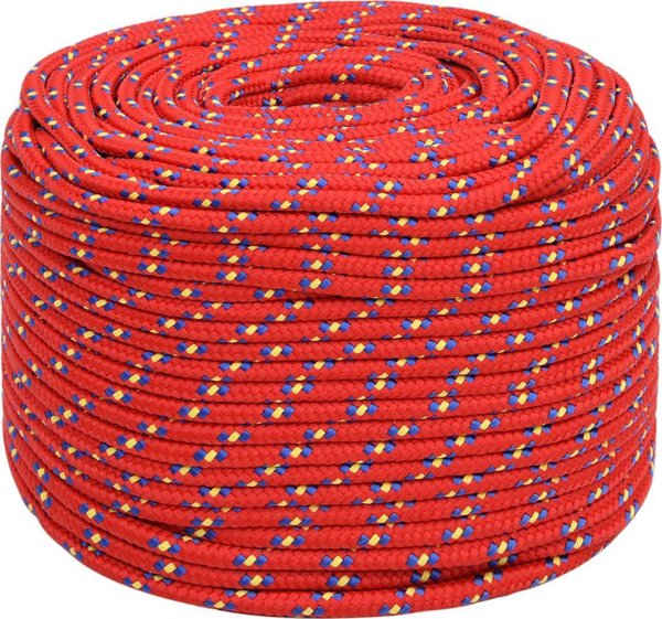 vidaXL Ναυτικό σχοινι, κόκκινο, 6 mm, 250 m, πολυπροπυλένιο