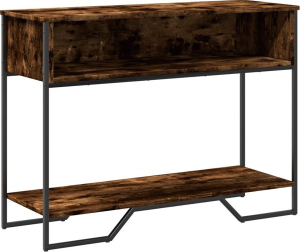 vidaXL Κονσόλα τραπεζιού, καπνισμένο δρυς, 100x35x74,5 εκ.