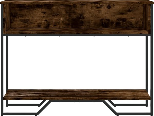 vidaXL Κονσόλα τραπεζιού, καπνισμένο δρυς, 100x35x74,5 εκ.