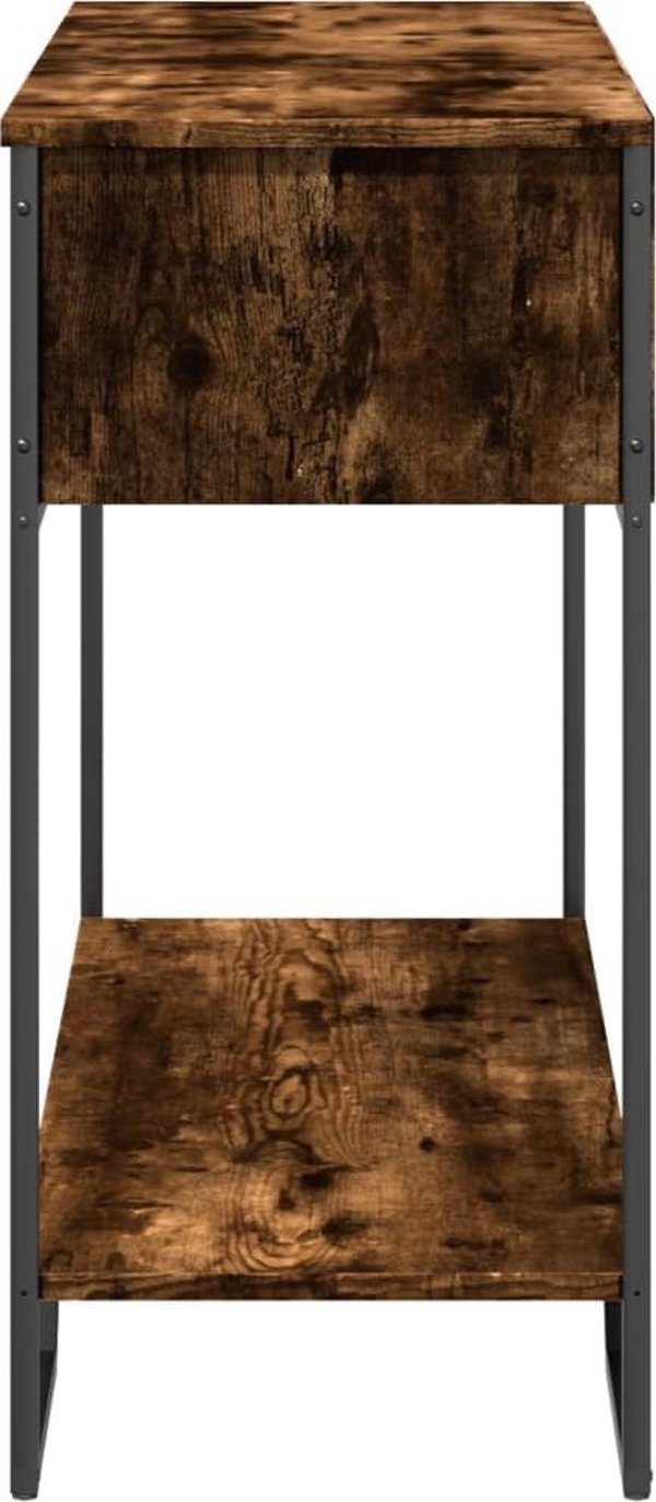 vidaXL Κονσόλα τραπεζιού, καπνισμένο δρυς, 100x35x74,5 εκ.