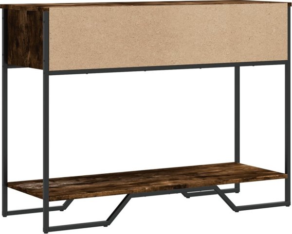 vidaXL Κονσόλα τραπεζιού, καπνισμένο δρυς, 100x35x74,5 εκ.