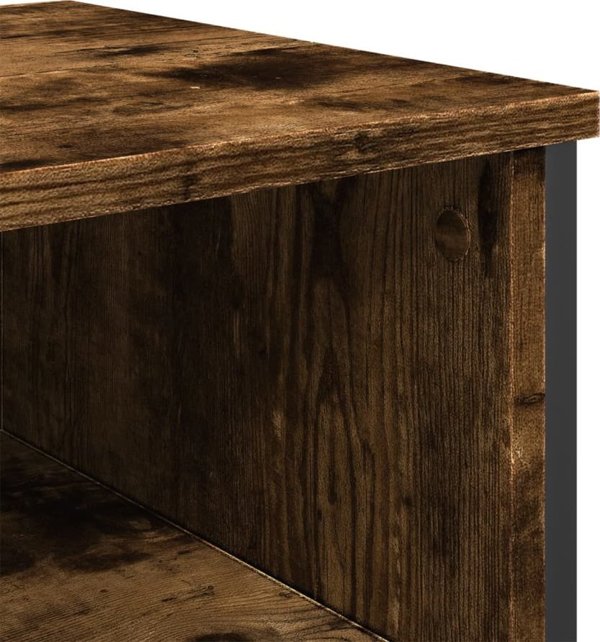 vidaXL Κονσόλα τραπεζιού, καπνισμένο δρυς, 100x35x74,5 εκ.