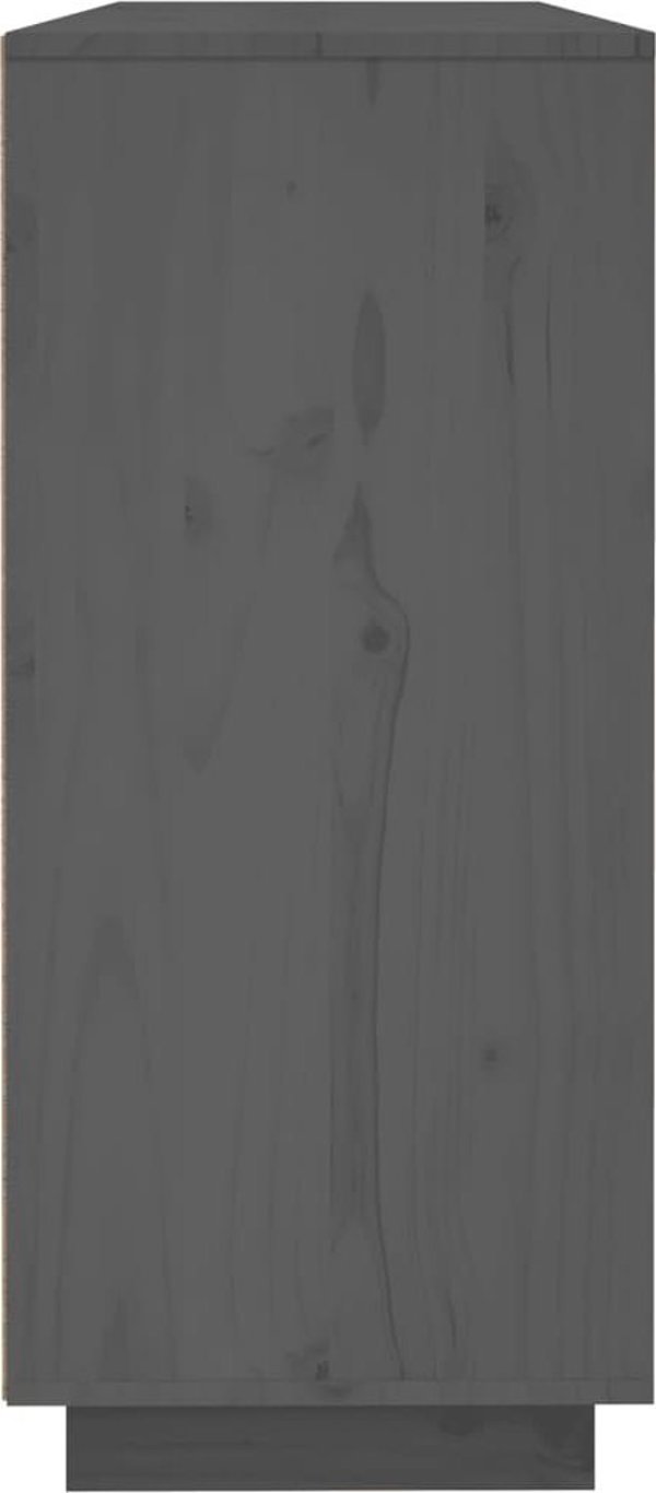 vidaXL Szafka, szara, 120x35x80 cm, lite drewno sosnowe